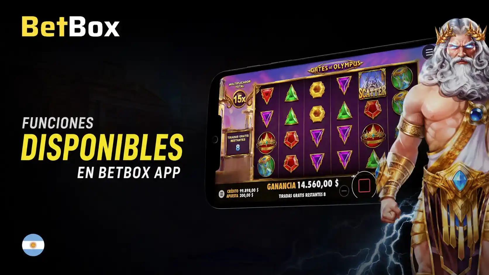 Funciones disponibles en Betbox App